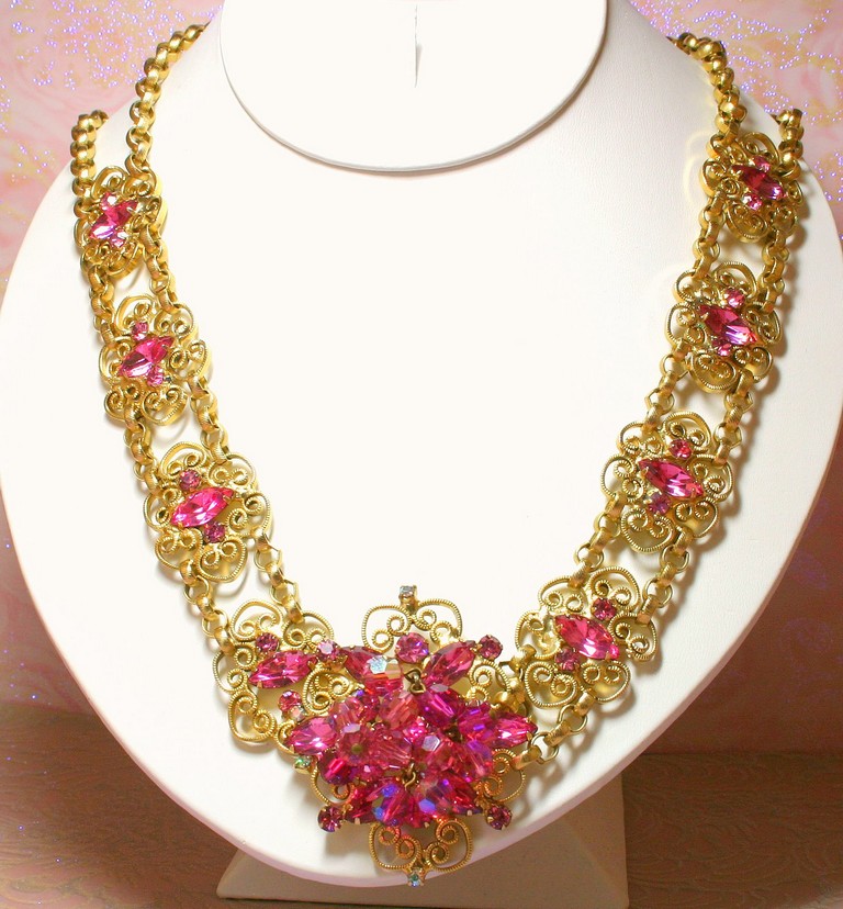 Front view of Pink Chatons Only Belt