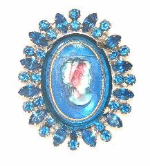 Blue Navettes Brooch