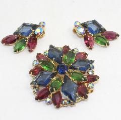 Multiple Colors Diamond Earrings Clip