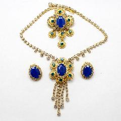Blue Oval Necklace