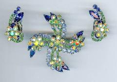 Blue Navettes Earrings Clip