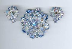Blue Chatons Only Earrings Clip