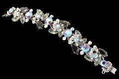 Gray (black Diamond) Navettes Bracelet 5 Link