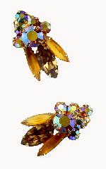 Topaz Navettes Earrings Clip