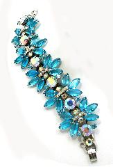 Blue Navettes Bracelet 5 Link