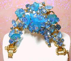 Blue Navettes Bracelet 5 Link