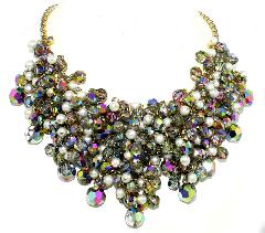 Gray (black Diamond) Chatons Only Necklace