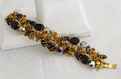 Topaz Pear Striped Bracelet 5 Link