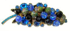 Blue Navettes Brooch