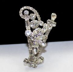 Clear Baguettes Brooch