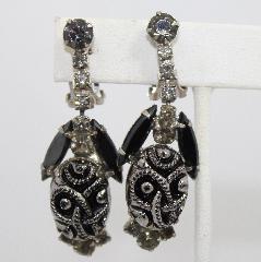 Hematite Cabochons Molded/Cut Earrings Clip
