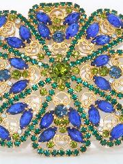 Multiple Colors Navettes Brooch