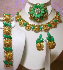Green Navettes Necklace