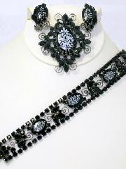 Black (jet) Cabochons Painted (hand/Transfer) Bracelet Flat Push In