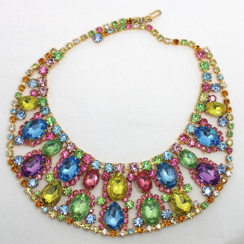 Front view of Pastel Oval Necklace