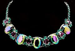 Purple (cardinal) Oval Necklace