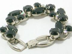 Black (jet) Navettes Bracelet 5 Link