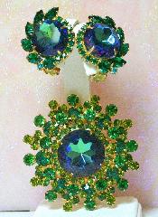 Green Dentelle Multi-Color/Shaded Brooch