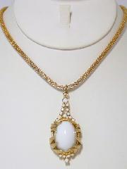White (chalk Or Milk) Cabochons Plastic Pendant