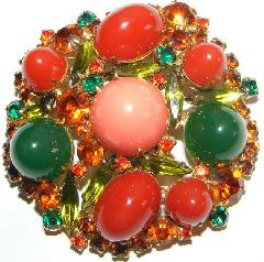 Fall Cabochons Plastic Brooch