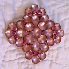 Pink Pear Frosted Brooch