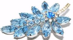 Blue Navettes Brooch