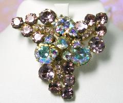 Purple (cardinal) Chatons Only Brooch