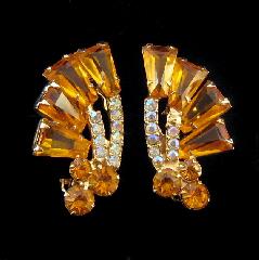 Topaz Keystones Earrings Clip