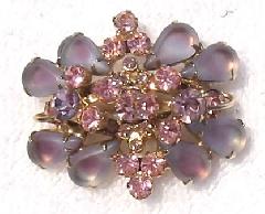 Purple (cardinal) Pear Givre Brooch