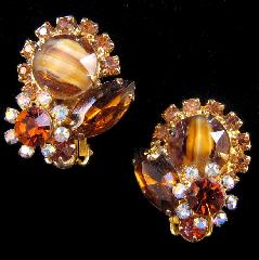 Topaz Navettes Givre Earrings Clip