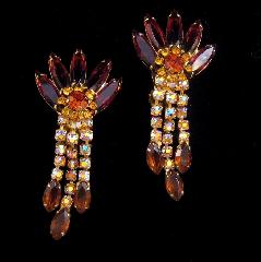 Topaz Navettes Earrings Clip
