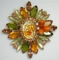 Fall Cabochons Molded/Cut Brooch