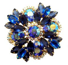 Blue Navettes Pin Pendant