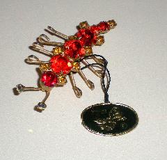 Orange Chatons Only Brooch