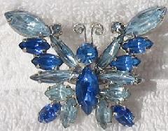 Blue Navettes Brooch