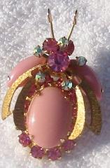 Pink Cabochons Brooch