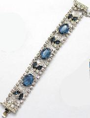 Blue Oval Bracelet Flat Push In