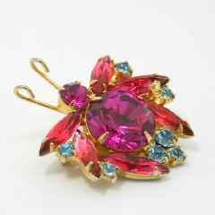 Pink Navettes Brooch
