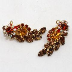 Topaz Navettes Earrings Clip