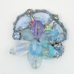 Blue Pear Brooch