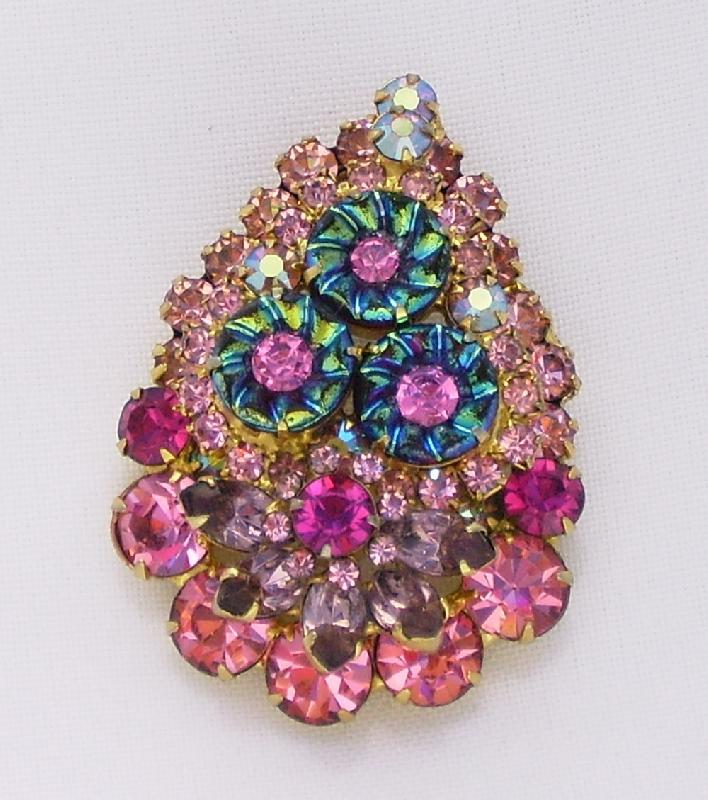 Front view of Pink Pillowcase Molded/Cut Pin Pendant