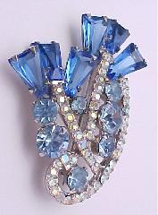 Blue Keystones Brooch