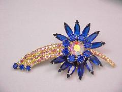 Blue Navettes Brooch