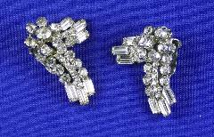 Clear Baguettes Earrings Clip