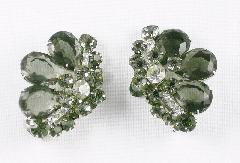 Gray (black Diamond) Pear Earrings Clip