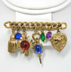 Multiple Colors Chatons Only Brooch