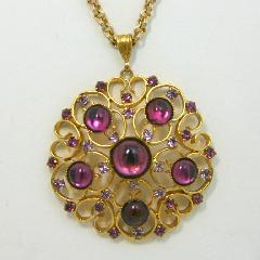 Purple (cardinal) Cabochons Pendant