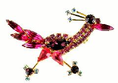 Pink Navettes Brooch
