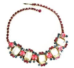 Pastel Emerald Cut Givre Necklace