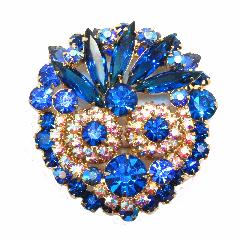 Blue Navettes Brooch